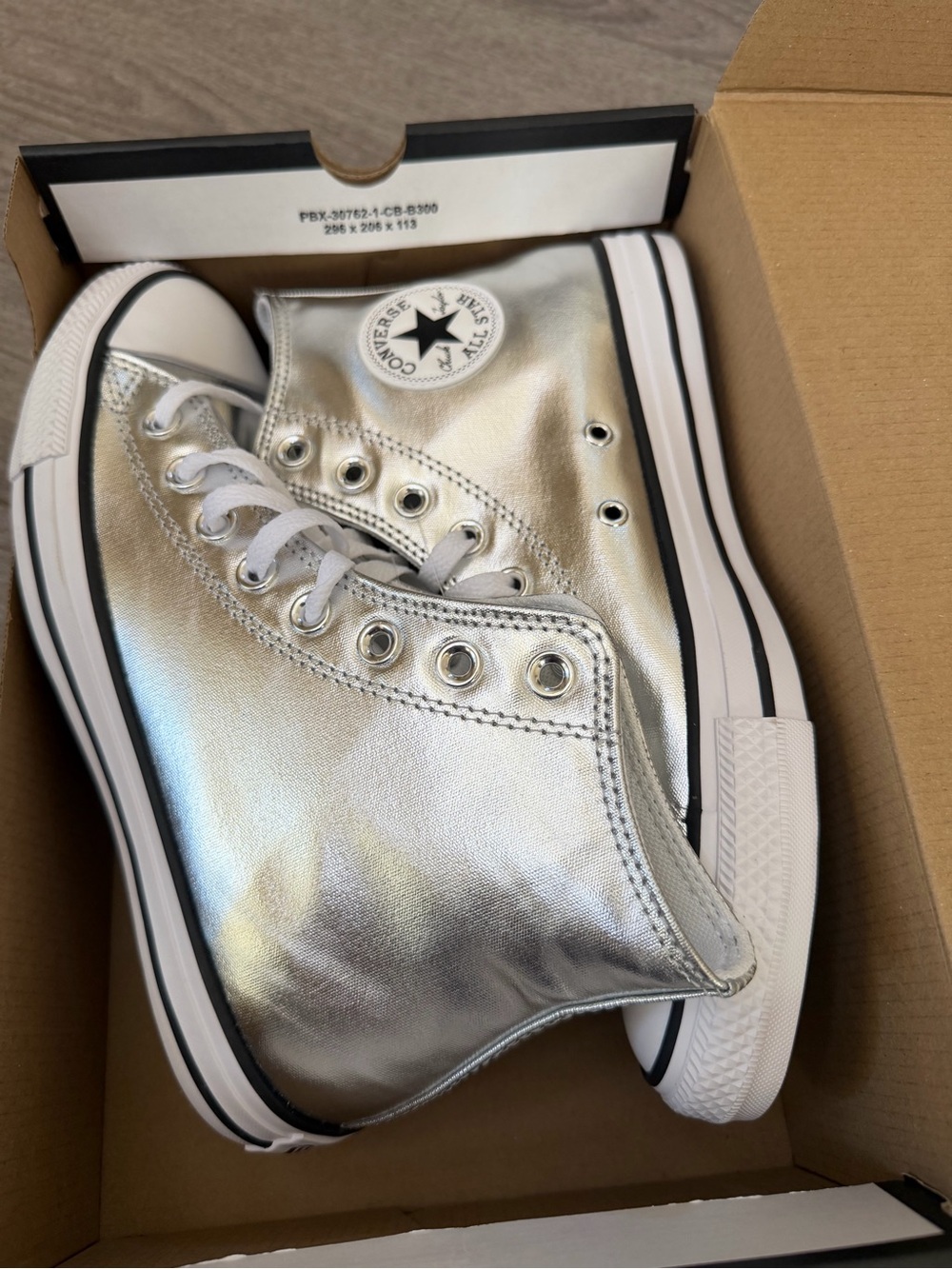 Converse Silver High-Top Sneakers